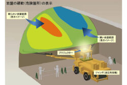 トンネル工事にプロジェクションマッピング！？