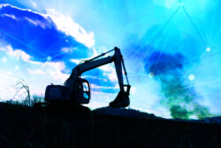 Softbank「おでかけ５G」を使った建設機械の連携