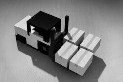 荷降し作業を自動化するフォークリフト型ロボット