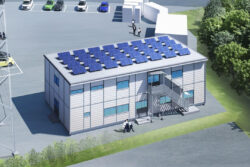 戸田建設<br> 日本初、仮設現場事務所において『ZEB』取得。