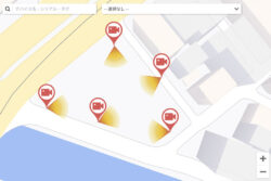 セーフィー<br> 全てのクラウドカメラの位置情報を管理画面の地図上で設定可能に。